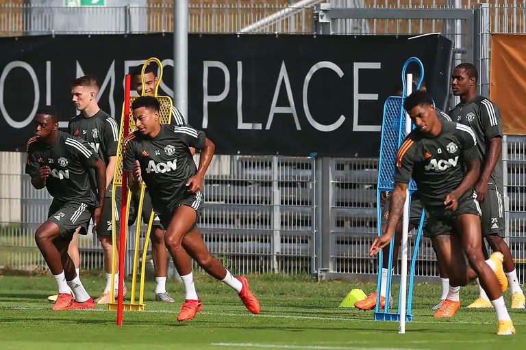 من تدريبات فريق مانشستر يونايتد