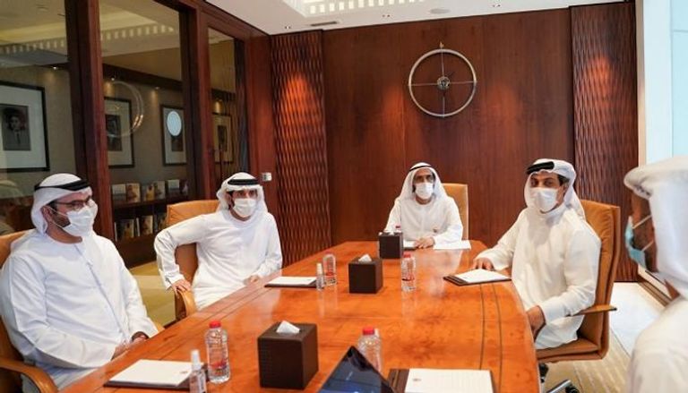  اجتماع الشيخ محمد بن راشد آل مكتوم مع فريق ملف الاقتصاد الرقمي