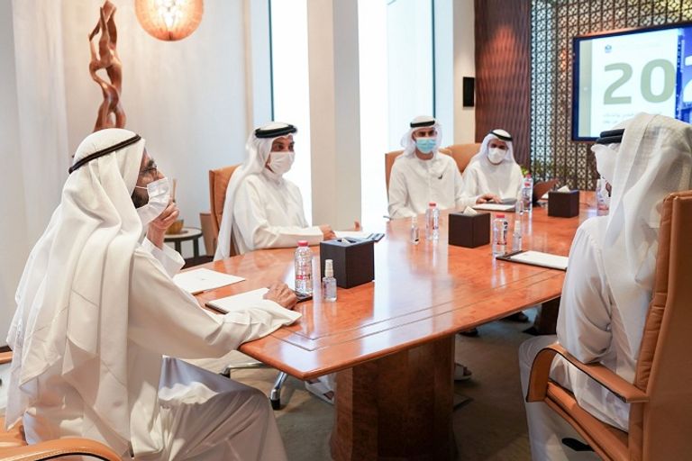  اجتماع الشيخ محمد بن راشد آل مكتوم مع فريق ملف الاقتصاد الرقمي