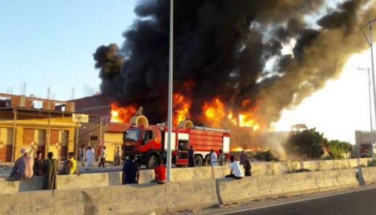 حريق في شركة للمستلزمات الزراعية على طريق "الإسكندرية- مطروح"