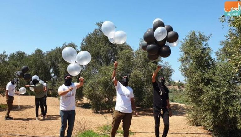 البالونات الحارقة على حدود غزة 