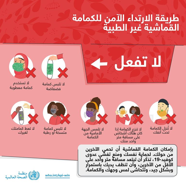 كمامة تستخدم للوقاية من كورونا