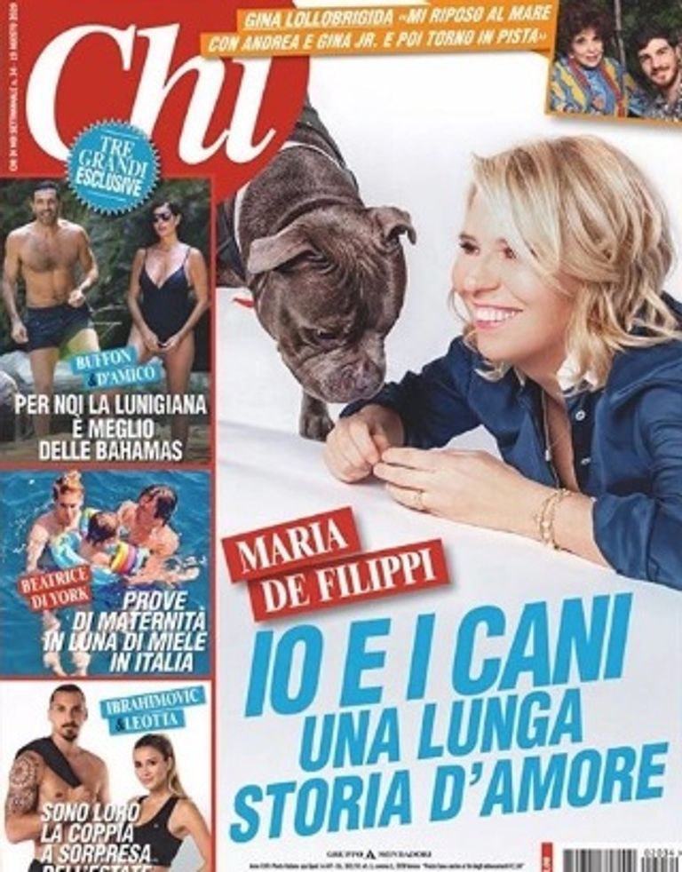 غلاف مجلة تشي يتحدث عن علاقة زلاتان إبراهيموفيتش نجم فريق ميلان الإيطالي والمذيعة الإيطالية ديليتا ليوتا إبراهيموفيتش