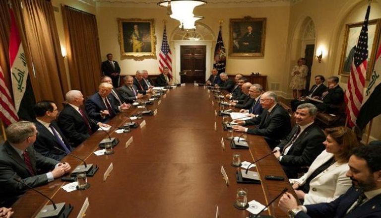 اجتماع الجانب الأمريكي والوفد العراقي بالبيت الأبيض - رويترز 