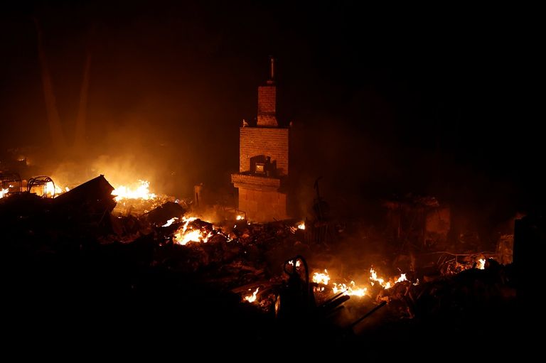 جانب من حرائق الغابات في كاليفورنيا