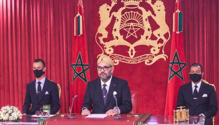 العاهل المغربي الملك محمد السادس خلال خطاب اليوم