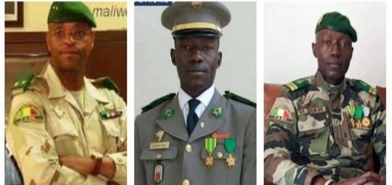 قادة الانقلاب العسكري في مالي الرئيس المالي إبراهيم بوبكر كيتا ورئيس وزرائه