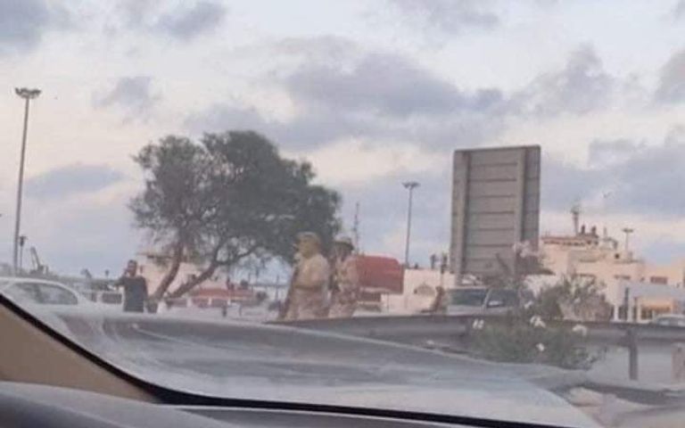 صورة متداولة لمتظاهرين في العاصمة الليبية طرابلس