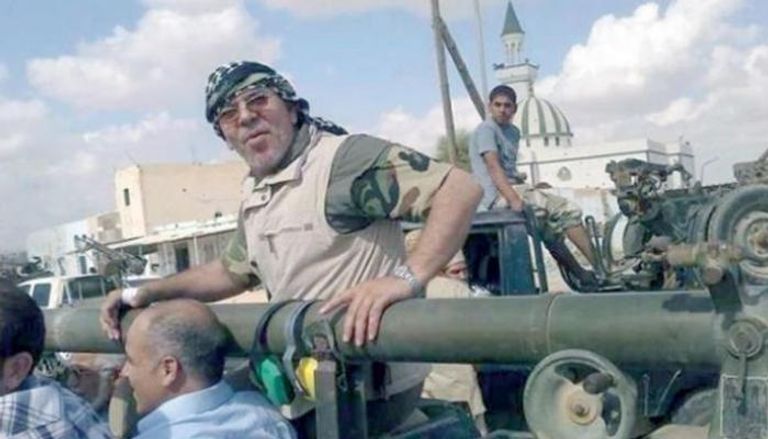 الإرهابي صلاح بادي على متن معدات عسكرية - أرشيفية 