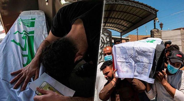  رئيس الوزراء مصطفى الكاظمي خلال لقاء أهالي قتلى البصرة