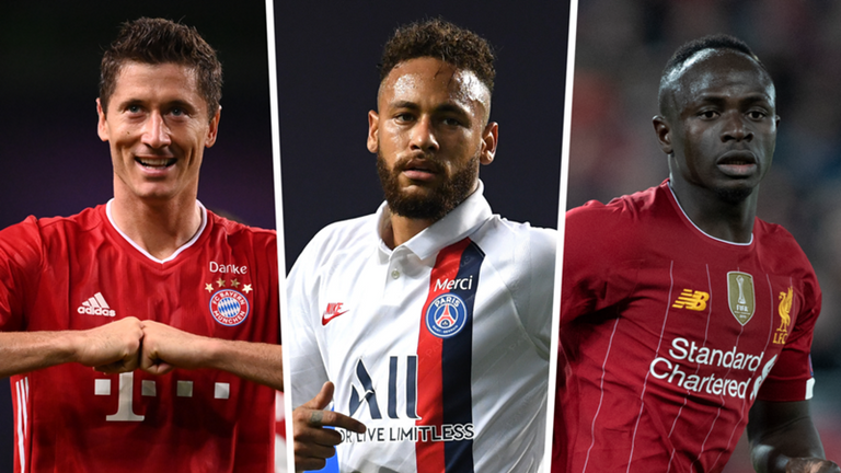 ماني ونيمار وليفاندوفسكي رياض محرز نجم مانشستر سيتي