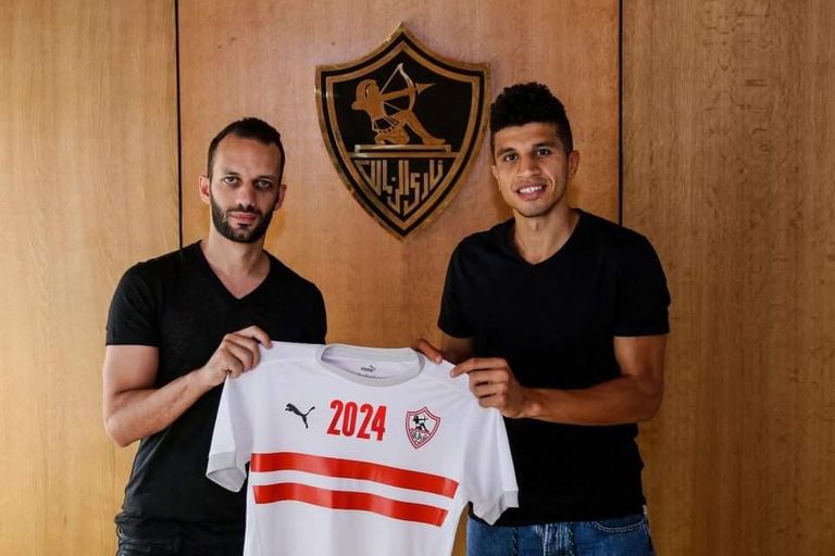 الزمالك جدد عقد مدافعه محمد عبدالغني محمود علاء قلب دفاع الزمالك