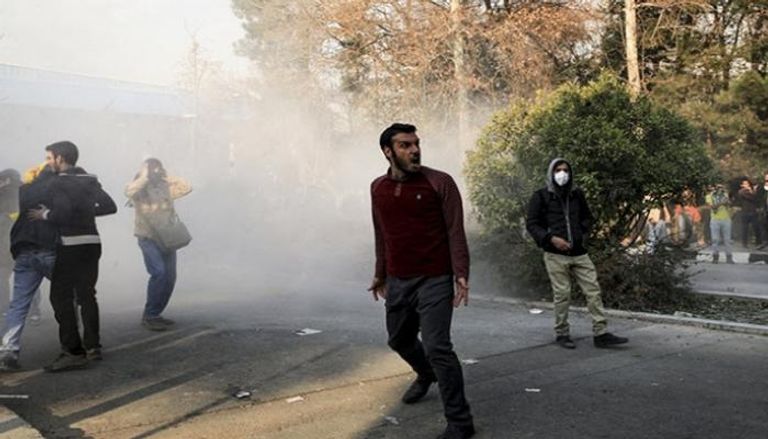 صورة للاحتجاجات على ارتفاع الأسعار في طهران (صورة أرشيفية)