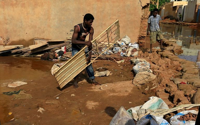 فيضانات النيل اجتاحت الكثير من المنازل في السودان