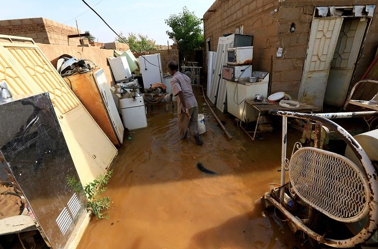 فيضانات النيل اجتاحت الكثير من المنازل في السودان