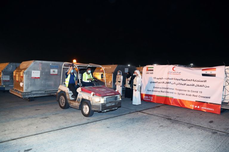 مساعدات إماراتية إلى دمشق لمكافحة "كورونا"