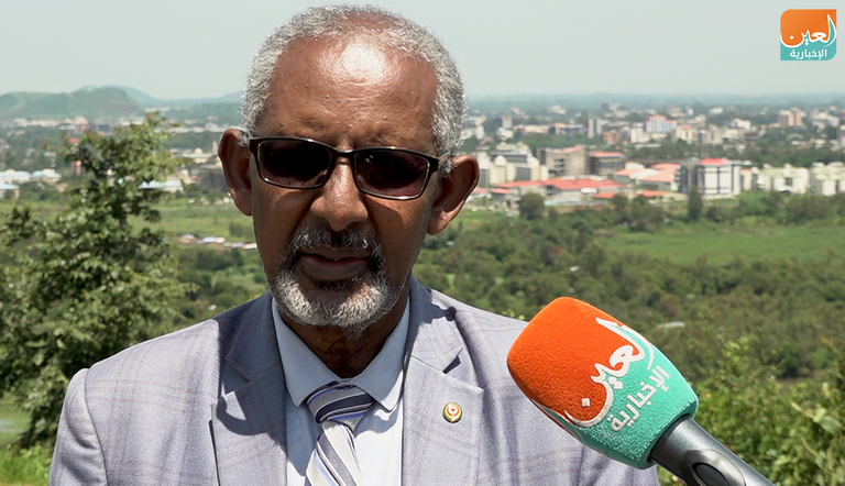 الباحث الإثيوبي بلاي مكونين، ممثل جمعية الكتاب الإثيوبين ببحر دار جانب من شوارع بحر دار بنخيلها