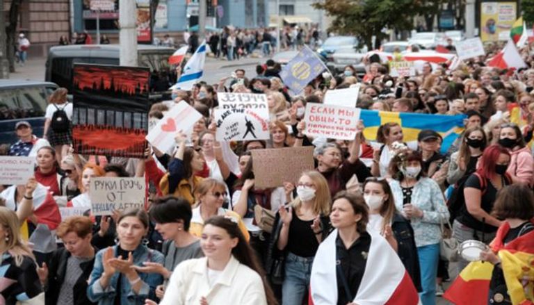 مسيرة نسائية ضد لوكاشينكو