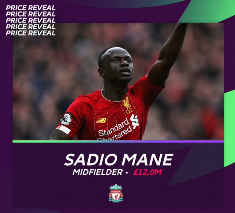 السنغالي ساديو ماني مهاجم ليفربول الإنجليزي فانتازي الدوري الإنجليزي