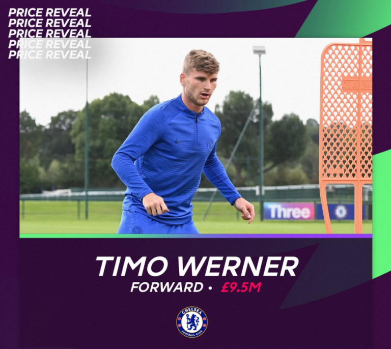 الوافد الجديد الألماني تيمو فيرنر لاعب تشيلسي الإنجليزي فانتازي الدوري الإنجليزي