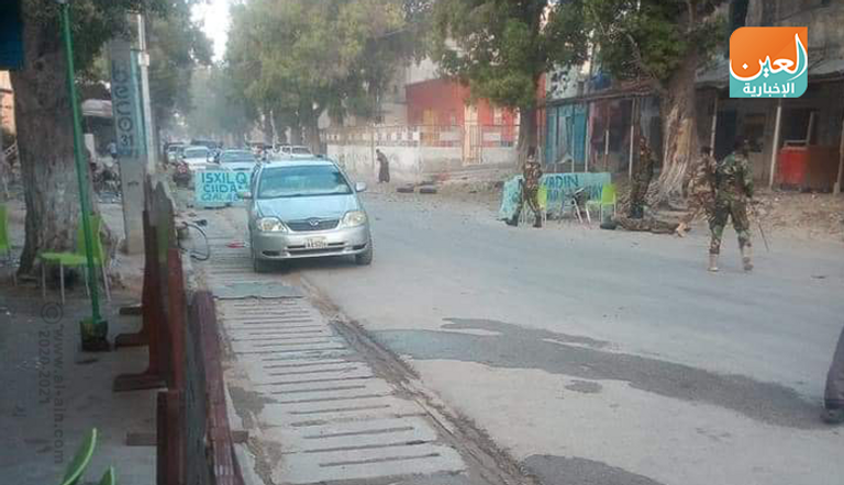 الأمن بمحيط موقع التفجير الأمن بمحيط موقع التفجير قرب القصر الرئاسي بالصومال