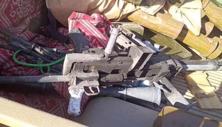 أسلحة حوثية في قبضة الجيش اليمني بالجوف