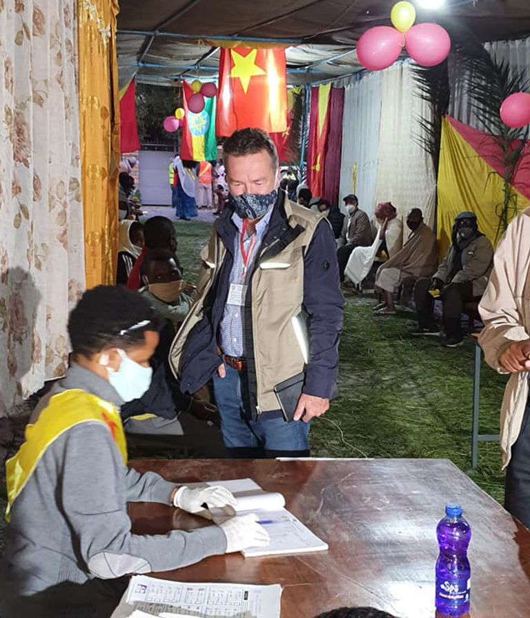 أحد مراكز الاقتراع في إقليم تجراي