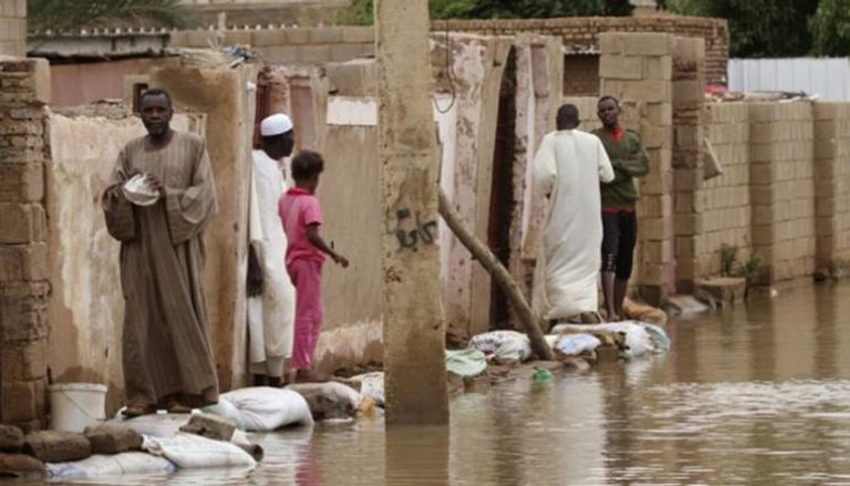 المناطق المنكوبة من الفيضانات في السودان