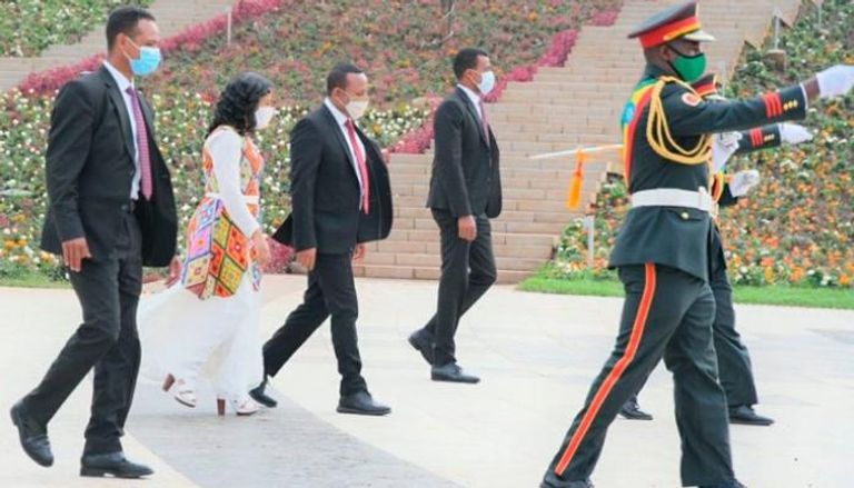 رئيس الوزراء الإثيوبي آبي أحمد خلال الافتتاح