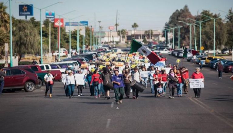 محتجون في المكسيك ضد معاهدة للمياه مع أمريكا- أرشيفية