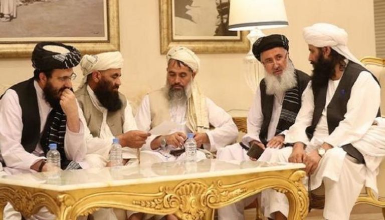 وفد حركة طالبان خلال جولة محادثات سلام سابقة