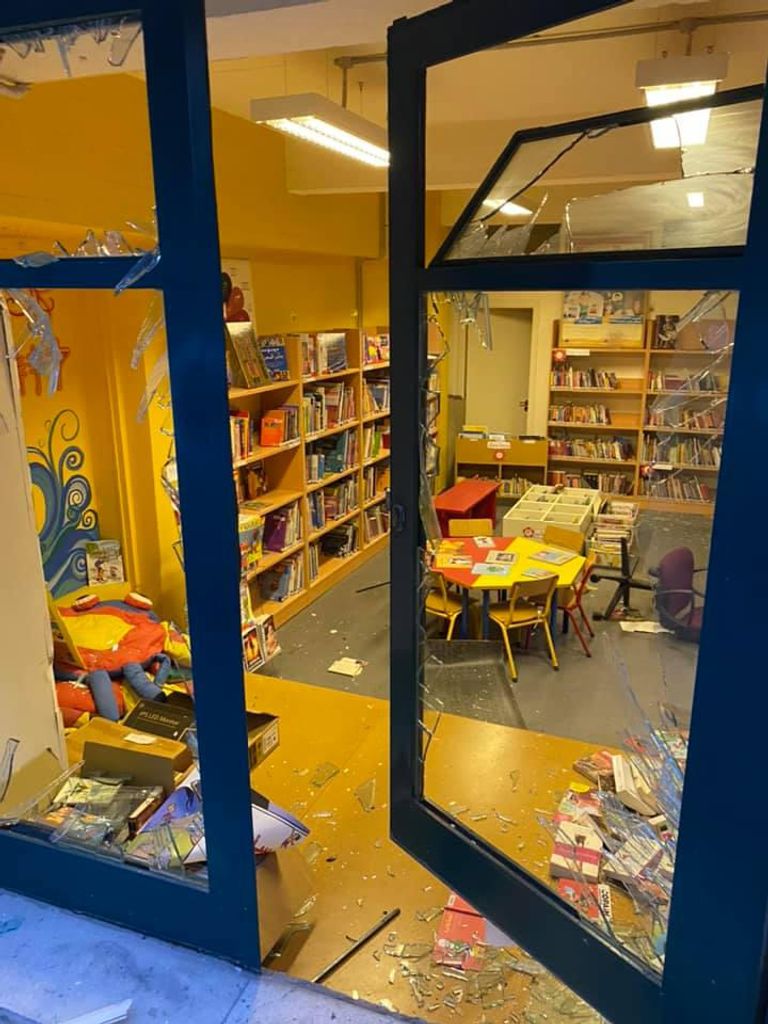 آثار الدمار بمكتبات لبنان عقب انفجار مرفأ بيروت