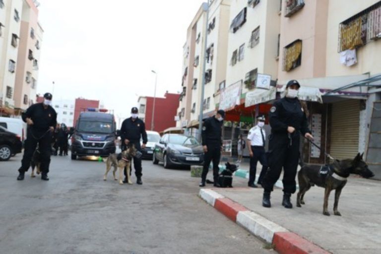 عناصر من الأمن المغربي خلال عملية ضبط خلايا داعش