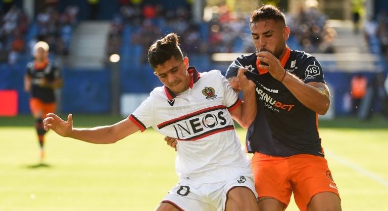 أندي ديلور مهاجم مونبيلييه ويوسف عطال مدافع نيس