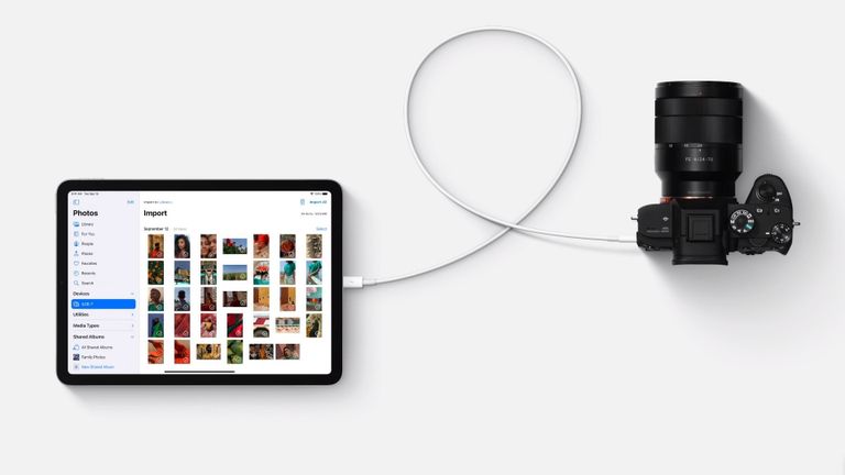 جهاز iPad Air يدعم USB-C جهاز iPad من الجيل الثامن