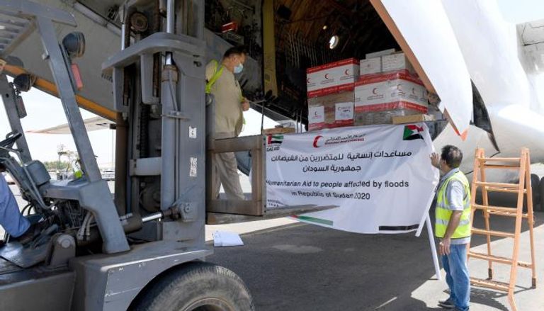 المساعدات الإماراتية لمتضرري فيضانات السودان