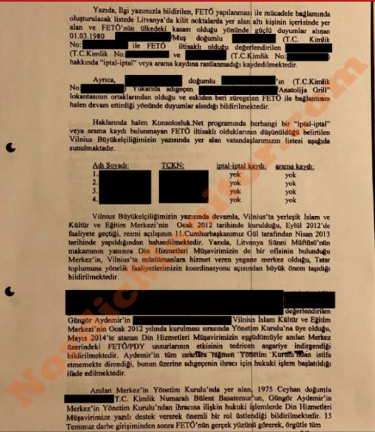 السفارة التركية في ليتوانيا