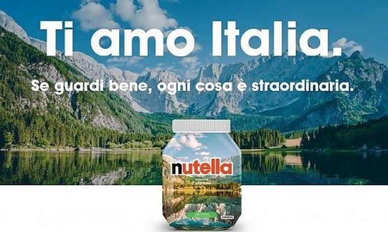 عبوة نوتيلا المهداة إلى إيطاليا