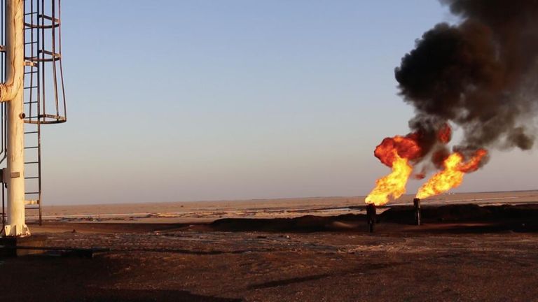 أحد حقول النفط الليبية