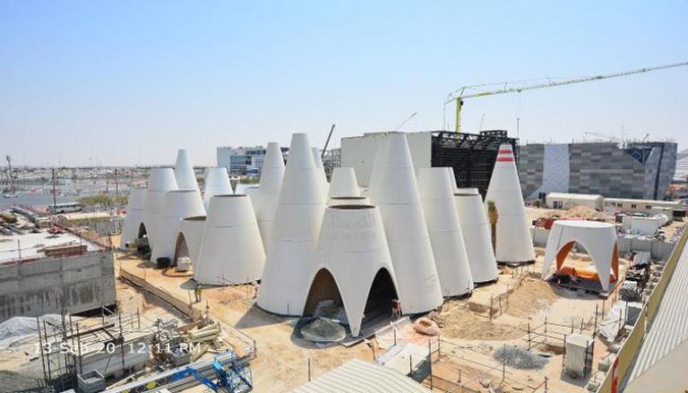 أعمال البناء بجناح النمسا في إكسبو دبي