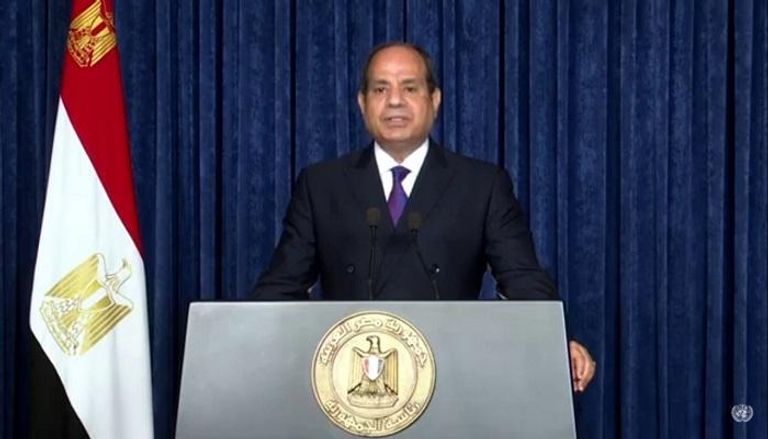 الرئيس المصري خلال كلمته للجمعية العامة للأمم المتحدة