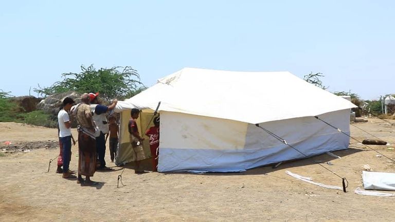 جانب من المساعدات الإماراتية