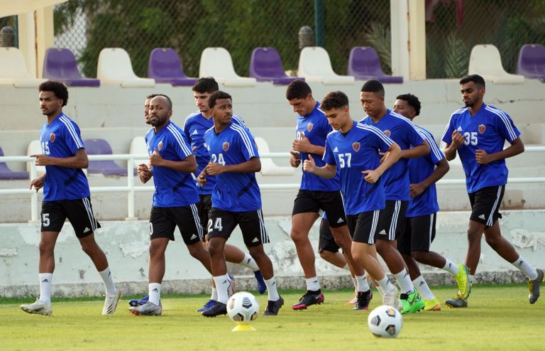 تدريبات فريق الوحدة الإماراتي دوري أبطال آسيا - صورة أرشيفية