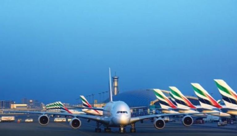 أسطول طائرات يتبع شركة طيران الإمارات
