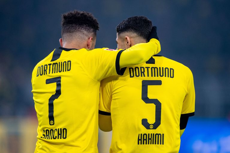 أشرف حكيمي وجادون سانشو في بروسيا دورتموند