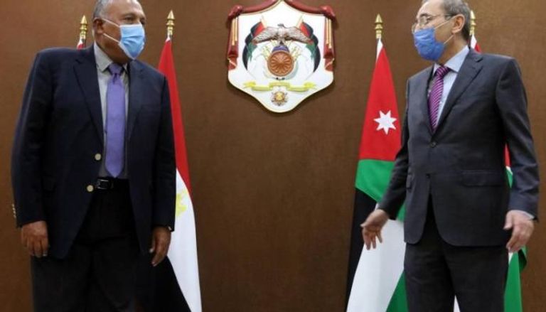 وزيرا خارجية مصر والأردن خلال اجتماع عمان