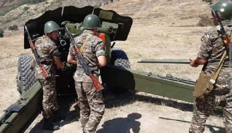 قوات أرمينية على الحدود مع أذربيجان - أرشيفية