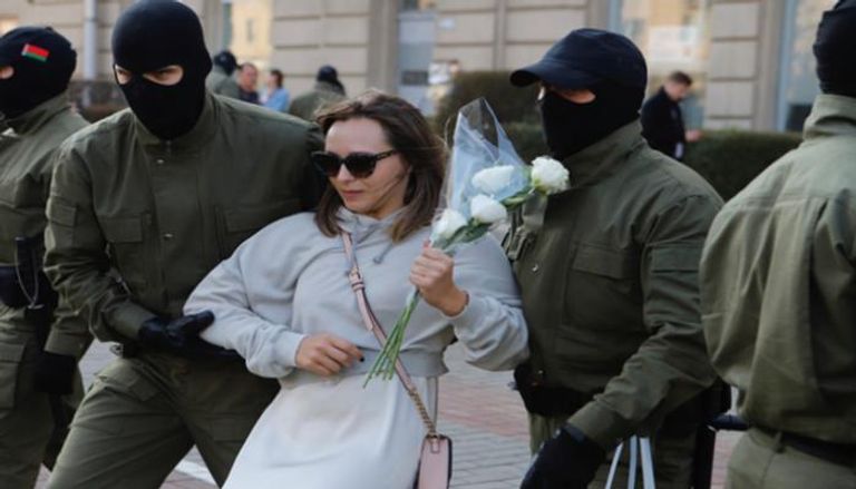 جانب من حملة الاعتقالات في بيلاروسيا
