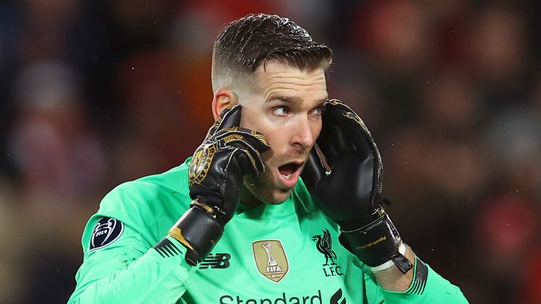 أدريان حارس ليفربول البديل أليسون بيكر حارس ليفربول