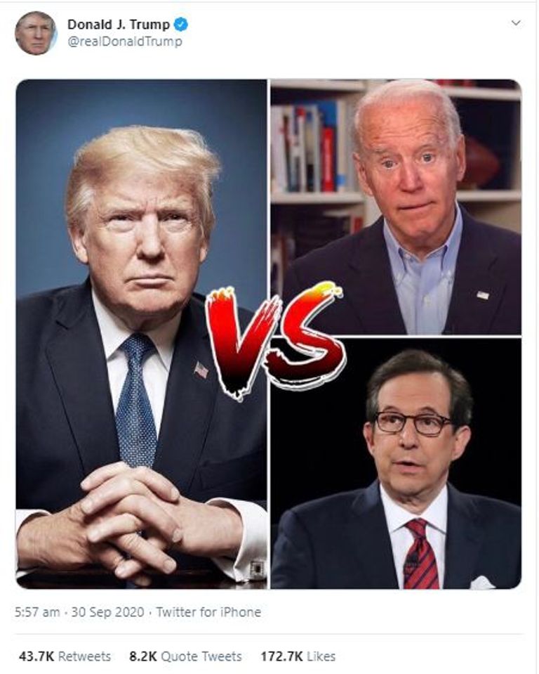 ترامب انتقد مدير المناظرة الرئاسية الأولى